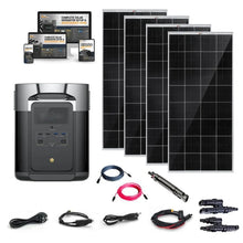 Load image into Gallery viewer, EcoFlow DELTA [MAX] Solar Kits - 2,400W / 2,016Wh Portable Power Station + Choose Your Custom Bundle | Complete Solar Generator Kit