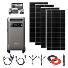 Load image into Gallery viewer, Anker F3800 - 3,840Wh / 6,000W Solar Power Station | 1,600W Solar Input | Choose Your Custom Bundle | 5-Year Warranty | Complete Solar Kit