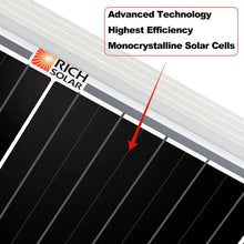 Load image into Gallery viewer, 200 Watt Solar Panel | High Efficiency 12V Monocrystalline (19.98% Efficiency) | 25-Year Power Output Warranty