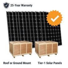 Load image into Gallery viewer, 350-550W Tier-1 Monocrystalline Solar Panels | 25-Year Warranty | Choose Your Wattage &amp; # of Panels