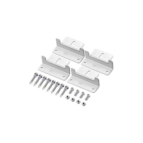 Z-Bracket Sets for Mounting Solar Panels (Choose # of Panels) | 4 x Brackets Per Solar Panel [One Per Corner] | High-Quality Anodized Aluminum