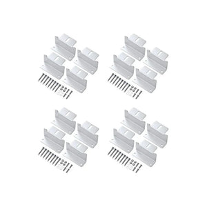Z-Bracket Sets for Mounting Solar Panels (Choose # of Panels) | 4 x Brackets Per Solar Panel [One Per Corner] | High-Quality Anodized Aluminum