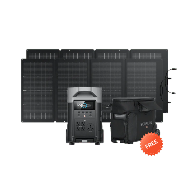 EcoFlow DELTA PRO 120V Solar Kits - 3,600Wh / 3,600W Portable Power Station + Choose Your Custom Bundle Option | Complete Solar Kit | 5-Year Warranty