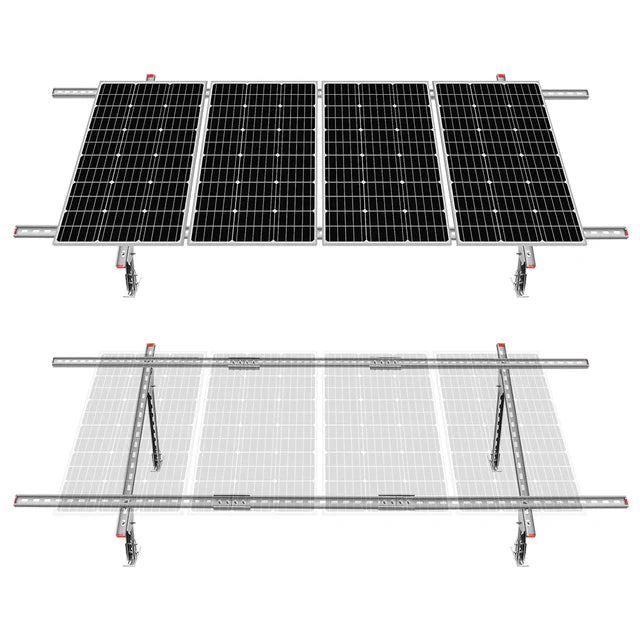 Adjustable Multi-Piece Solar Panel Mounting Brackets | 1-4 Solar Panels