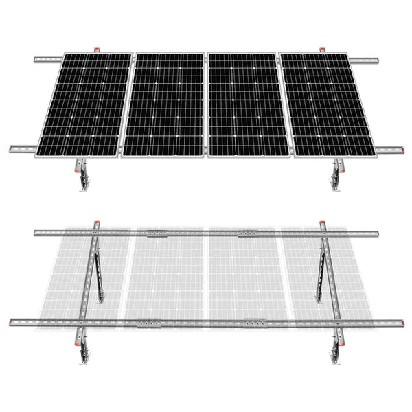 Adjustable Multi-Piece Solar Panel Mounting Brackets | 1-4 Solar Panels