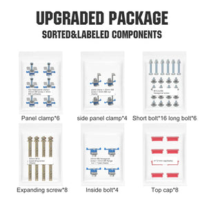 Adjustable Multi-Piece Solar Panel Mounting Brackets | 1-4 Solar Panels