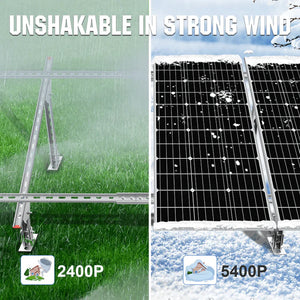 Adjustable Multi-Piece Solar Panel Mounting Brackets | 1-4 Solar Panels